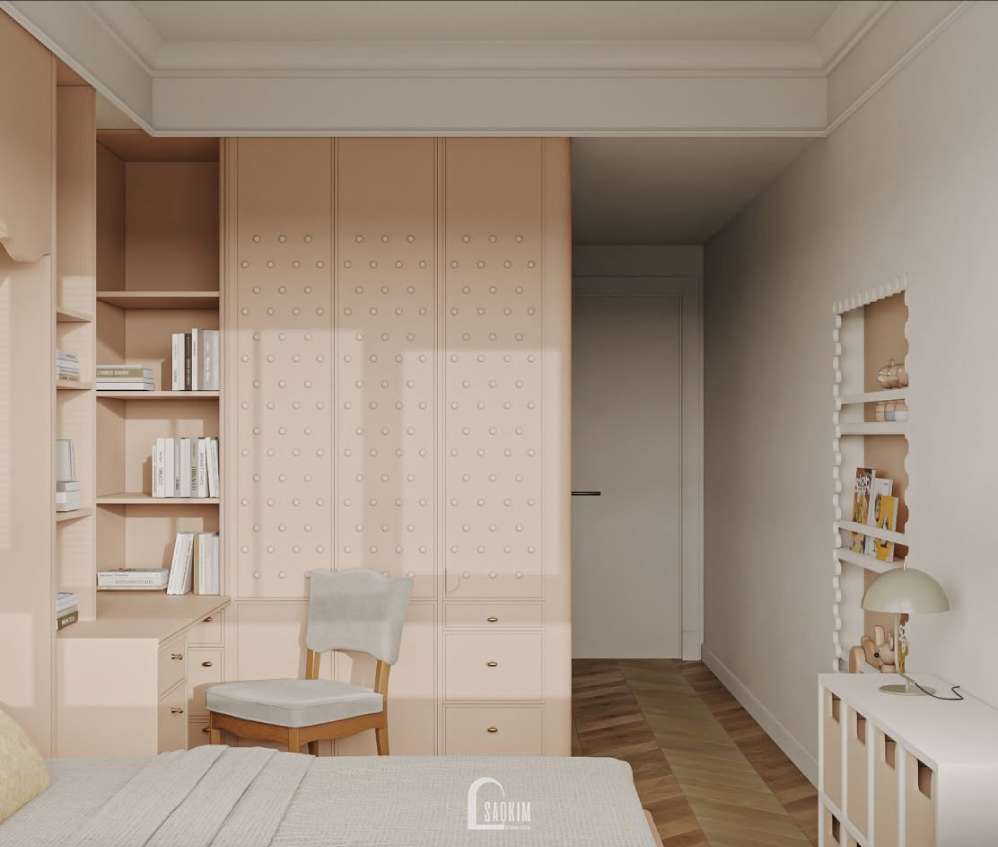 Thiết kế nội thất không gian phòng ngủ bé phong cách Contemporary Eclectic dự án Văn Giang- Hưng Yên
